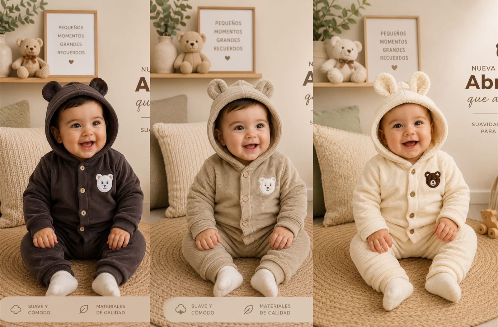 Conjunto Corderoy Forrado En Corderito (Campera y Pantalon) “Magali Babies” T.(2 Al 5)(Hasta 1 año aprox)