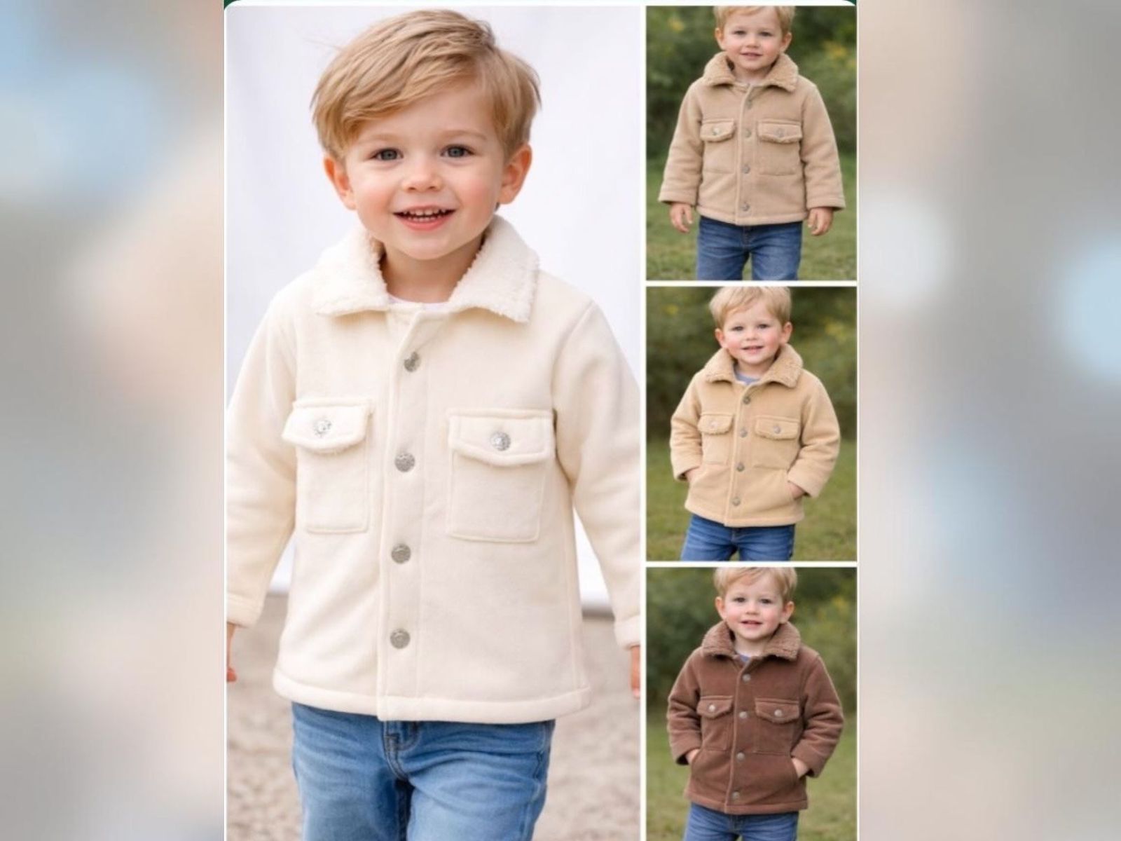 Campera Parka Corderoy forrada en corderito “Magali Babies” T.(2 al 6)(Hasta los 3 años aprox)