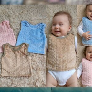 Chaleco Pancerito Piel Gofrada “Kelly Babies” T.(1 al 4) Pack x 4 SUPEROFERTA