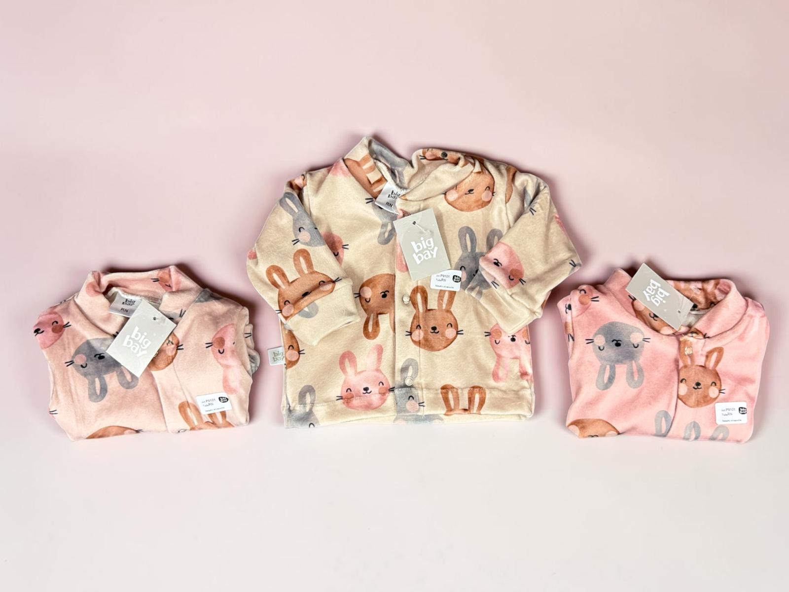 Campera plush bifaz estampada nena “Big Bay” T.(RN/0-3/3-6 Meses) Art.9101