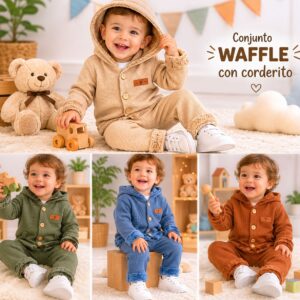 Conjunto Waffle con corderito “Baby Wear” T.(2 Al 5)(Hasta Los 3 Años Aprox)