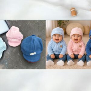 Gorro Polar con visera Talle unico (Hasta 12 meses aprox) Art.392 Pack x 3 SUPEROFERTA