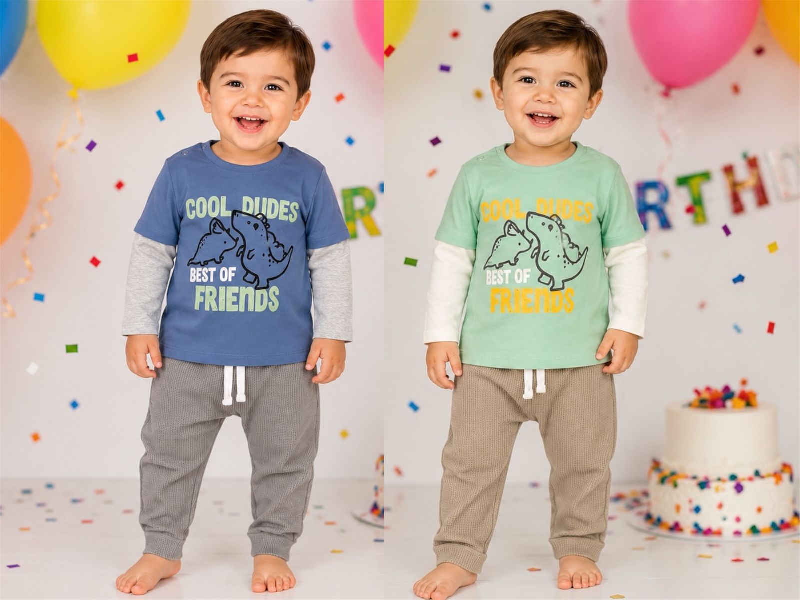 Conjunto Nene Yaby (Remera Jersey + Pantalon “Tela Panal”) T.(6-9/9-12/12-18/24 meses) Art.26705