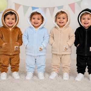 Conjunto Plush Forrado en corderito “Esteban Babies” T.(1 al 5)(Hasta los 2 años aprox)