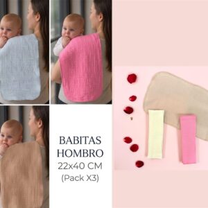 Babita Provechito XL doble “Tela Gasa baby cotton” NENA “Kelly Babies” Pack x 3