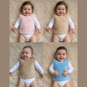 Chaleco Pancerito Piel Gofrado “Kelly Babies” T.(1 al 4) Pack x 4 SUPEROFERTA
