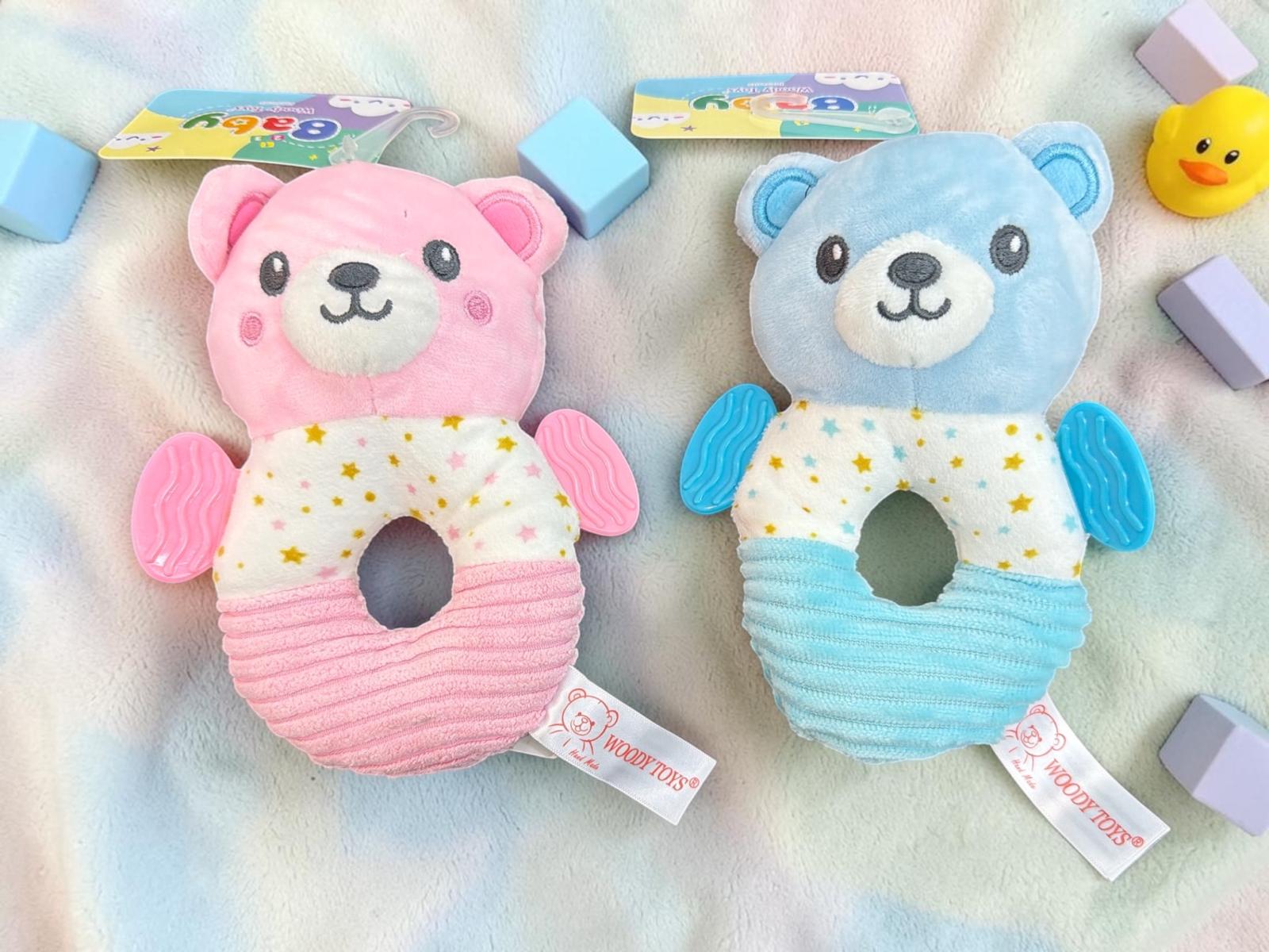 Muñeco Peluche sonajero con 2 mordillos "Woody toys" Art.5154