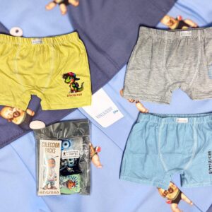 Boxer NIÑO Con Elástico Embutido con estampa “Antillitas” TALLE 1 (Hasta Los 3/4 Años) Art.355 Pack x 3