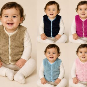 Chaleco de Corderito con broche "Lalunito" T.(1 al 4)(Hasta 18 meses aprox) Surtido de colores