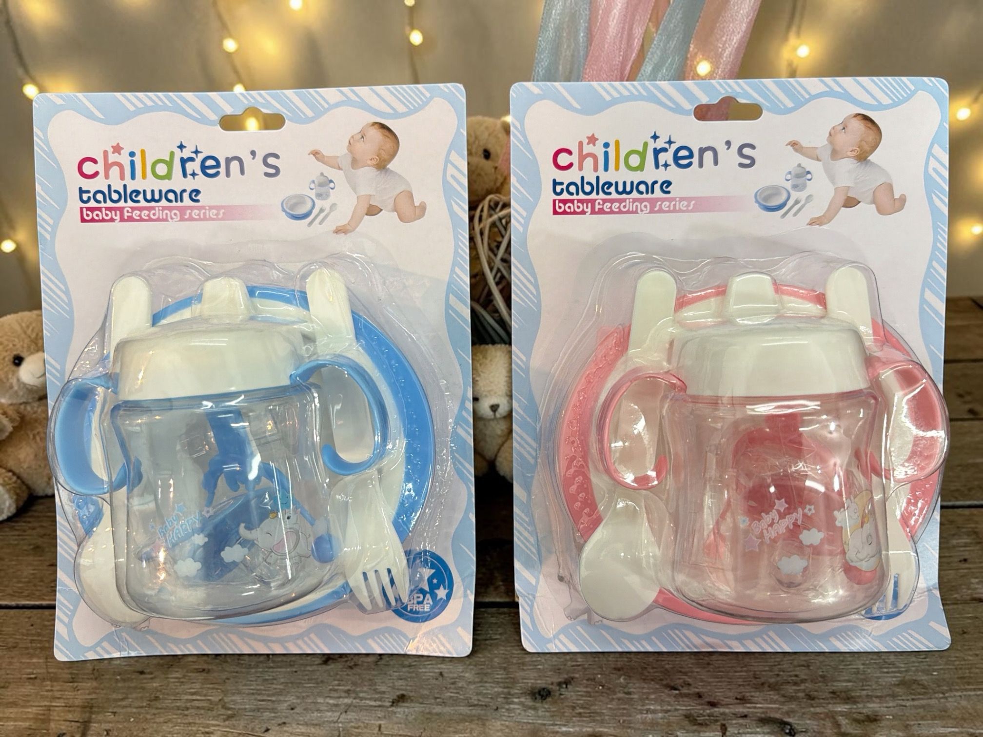Set de 7 piezas bebes (vaso involcable, cubiertos, boul, limpiamamadera y chupete)