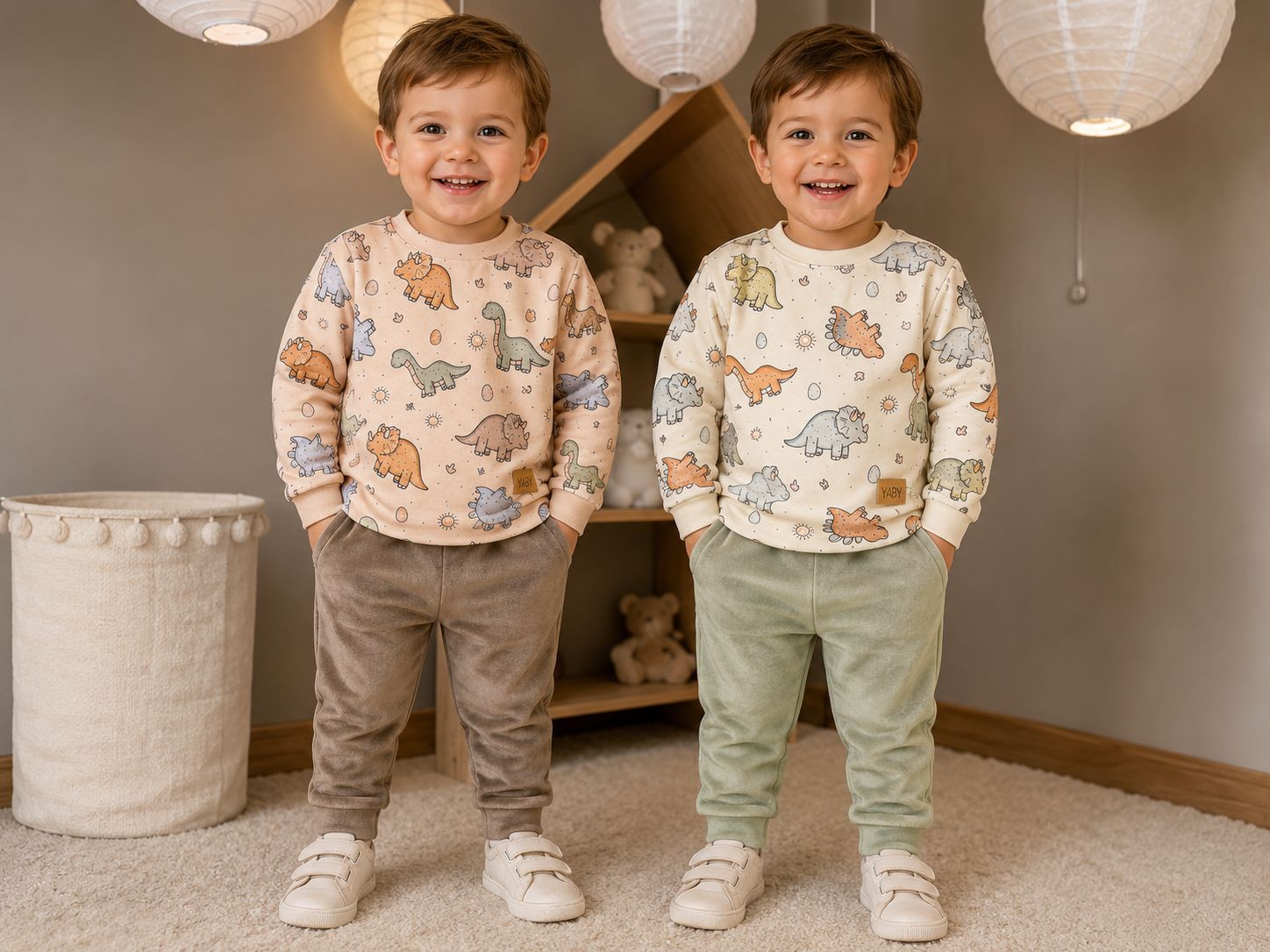 Conjunto Plush (buzo y pantalon) nene Yaby T.(9-12/12-18/24/36 meses) Art.26610