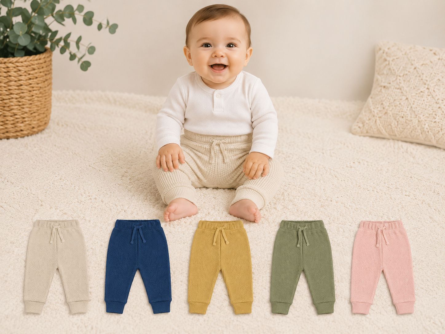 Pantalon sin pie “Waffle” Gamise T.(0-1-2) Art.31200