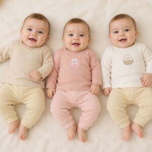 Conjunto Algodon Desagujado (Camiseta Y Pantalon) "Mini Dreams" T.(0 al 3) Art.434