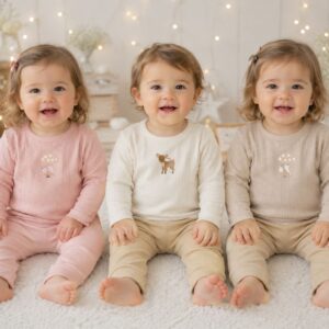 Conjunto Algodon Desagujado (Camiseta Y Pantalon) "Dreams" T.(6-9-12-18 meses) Art.469