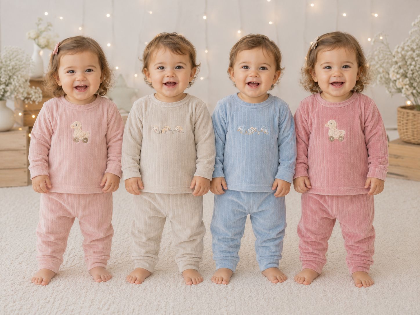 Conjunto Plush Darlon “Jacquard” (Buzo Y Pantalon) Dreams T.(6-9-12-18 meses) Art.472