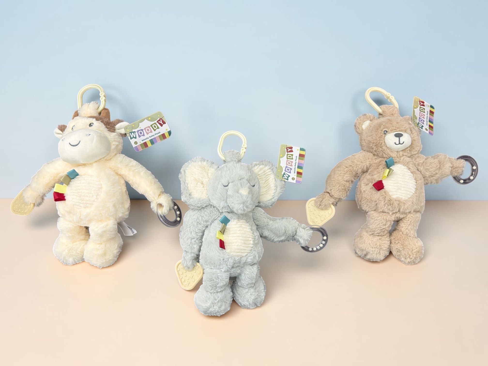 Muñeco Peluche Colgante Sonajero con Mordillo “Woody Toys” Art.1113