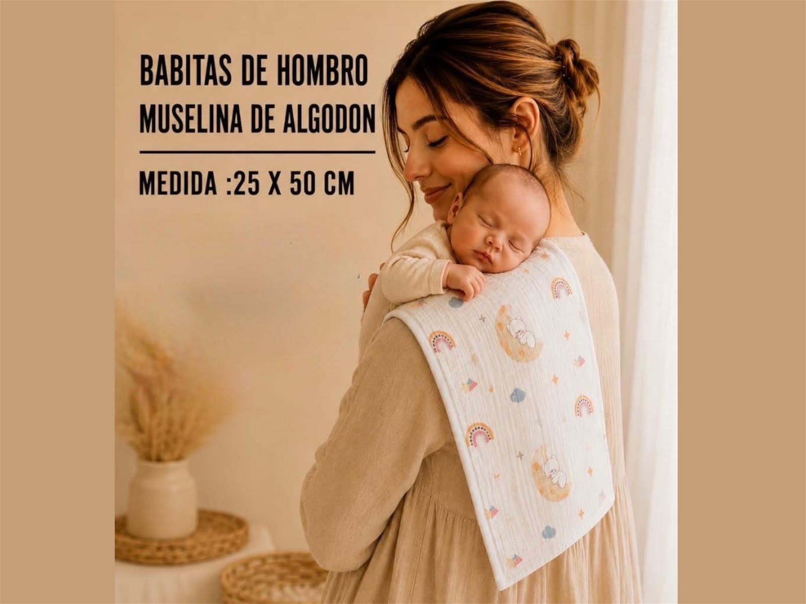 Babita provechito XL “Muselina de algodon” Analia Babies Pack x 12