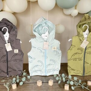 Chaleco con capucha estampado algodon rustico “Big Bay” T.(6-9/9-12/18/24/36 meses) Art.220