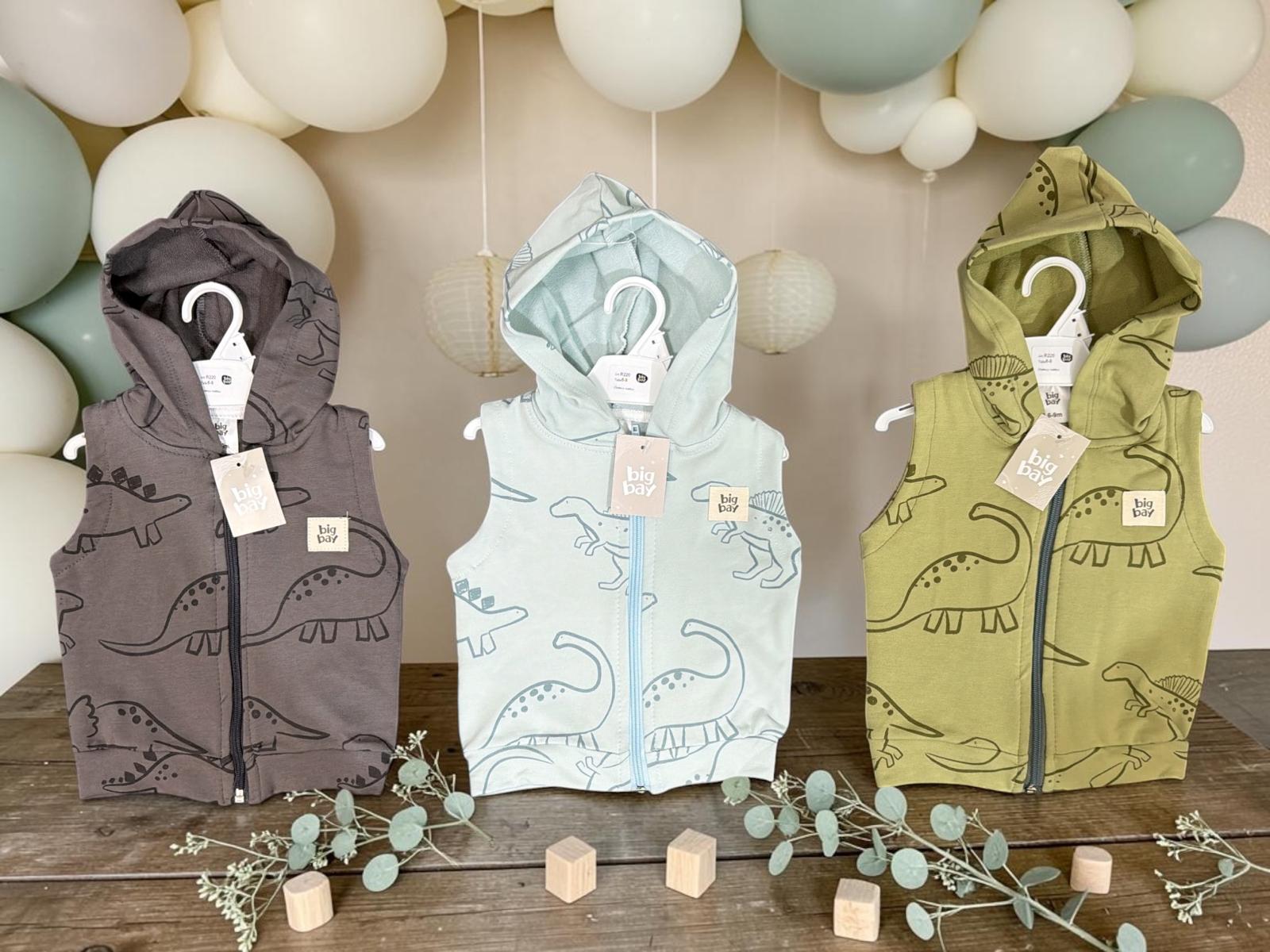 Chaleco con capucha estampado algodon rustico “Big Bay” T.(6-9/9-12/18/24/36 meses) Art.220