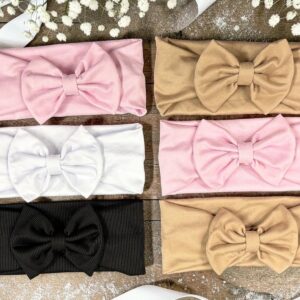Vincha Modal con moño “Kelly Babies” Pack x 6