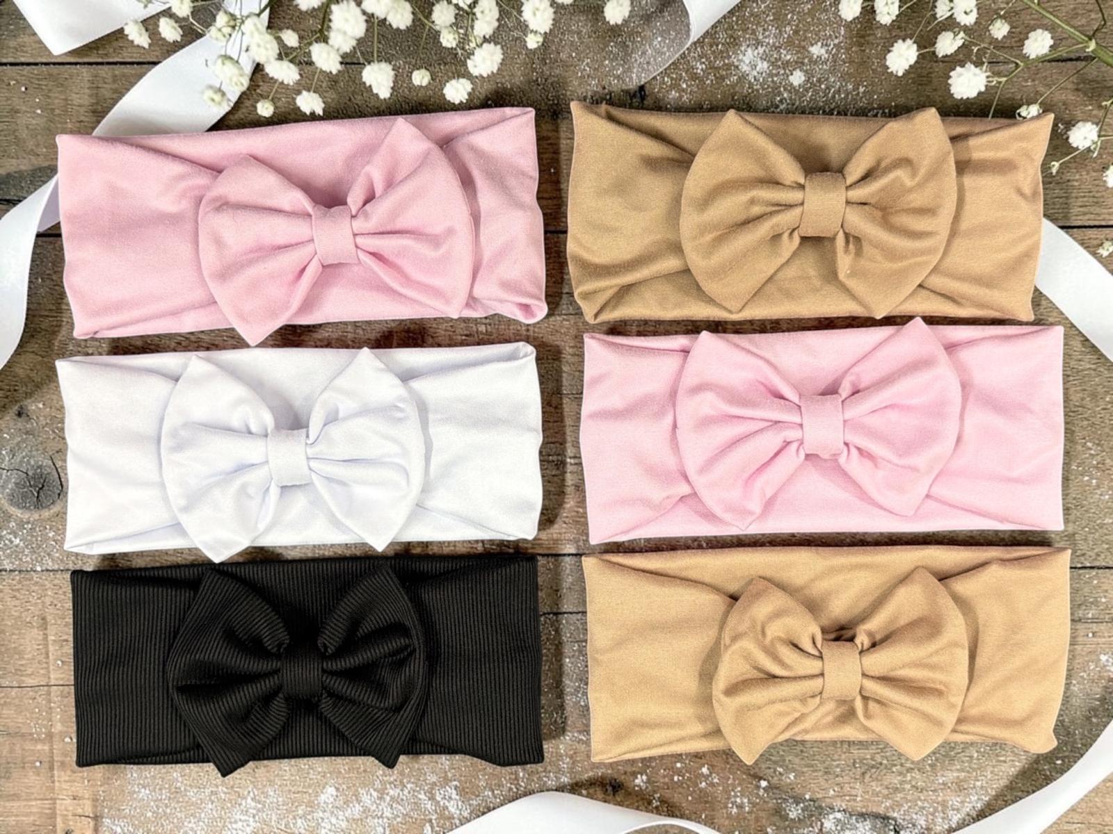 Vincha Modal con moño “Kelly Babies” Pack x 6