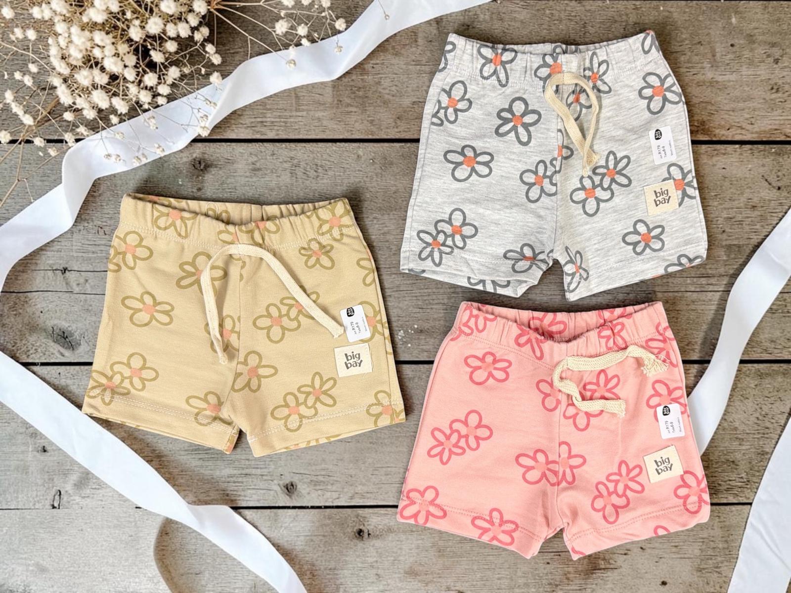 Short Estampado Algodon Rustico Nena “Big Bay” T.(6-9/9-12/12-18/24/36 meses) Art.179