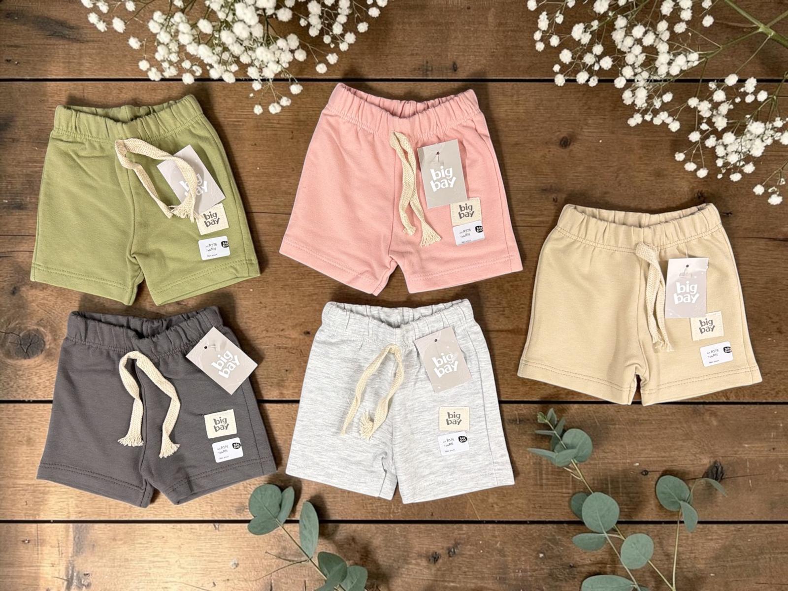 Short Algodon Rustico Liso Mini “Big Bay” T.(RN/0-3/3-6 meses) Art.576