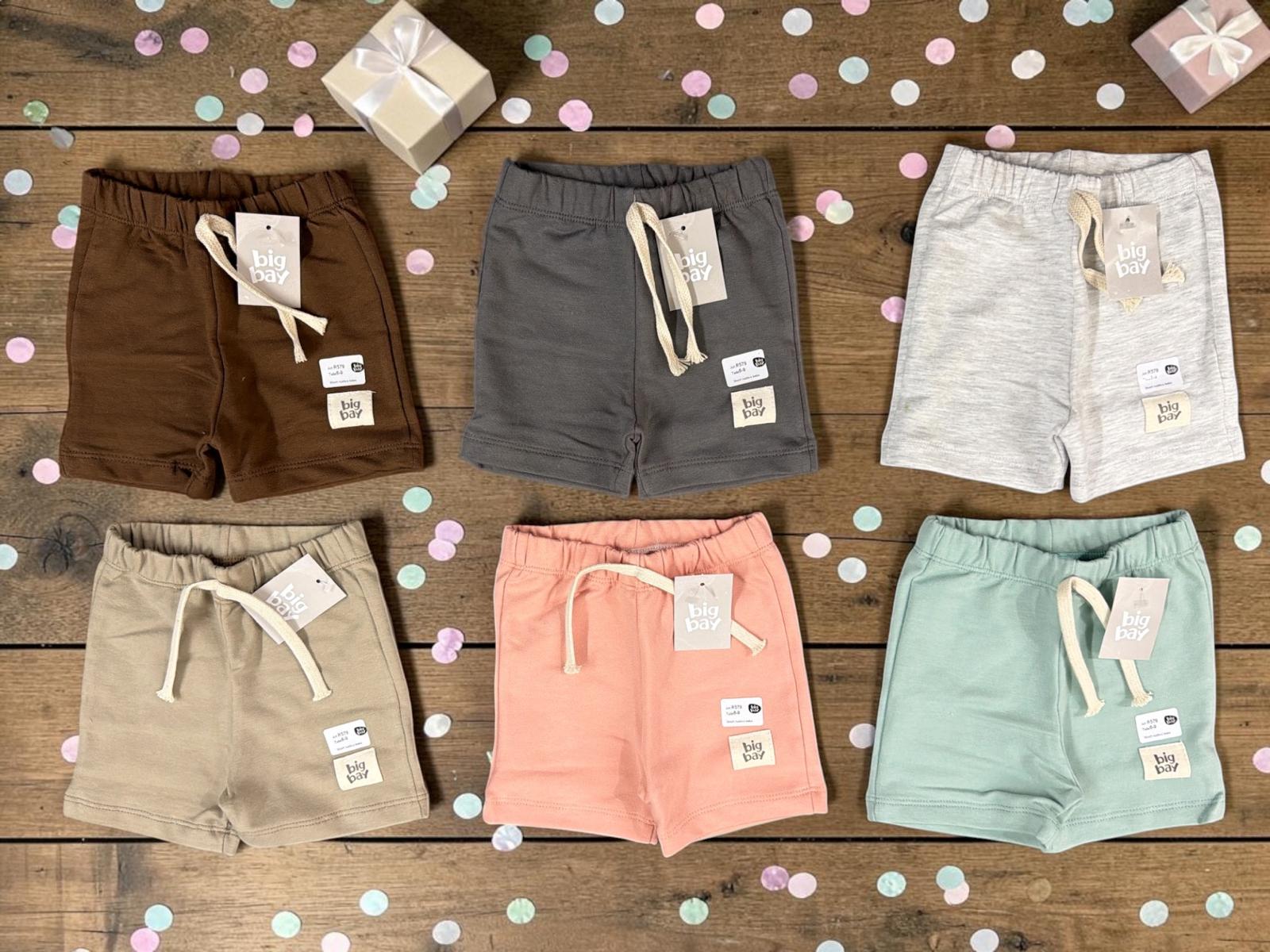 Short Algodon Rustico Liso Bebe “Big Bay” T.(6-9/9-12/12-18/24/36 meses) Art.579