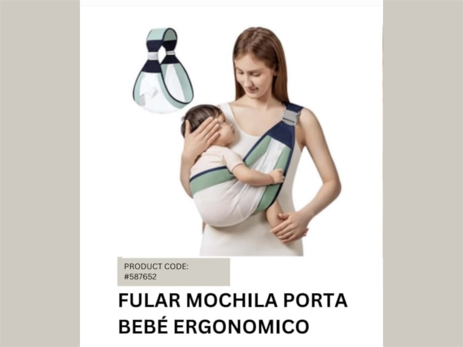 Fular Mochila Porta Bebe Ergonómico “Andy”