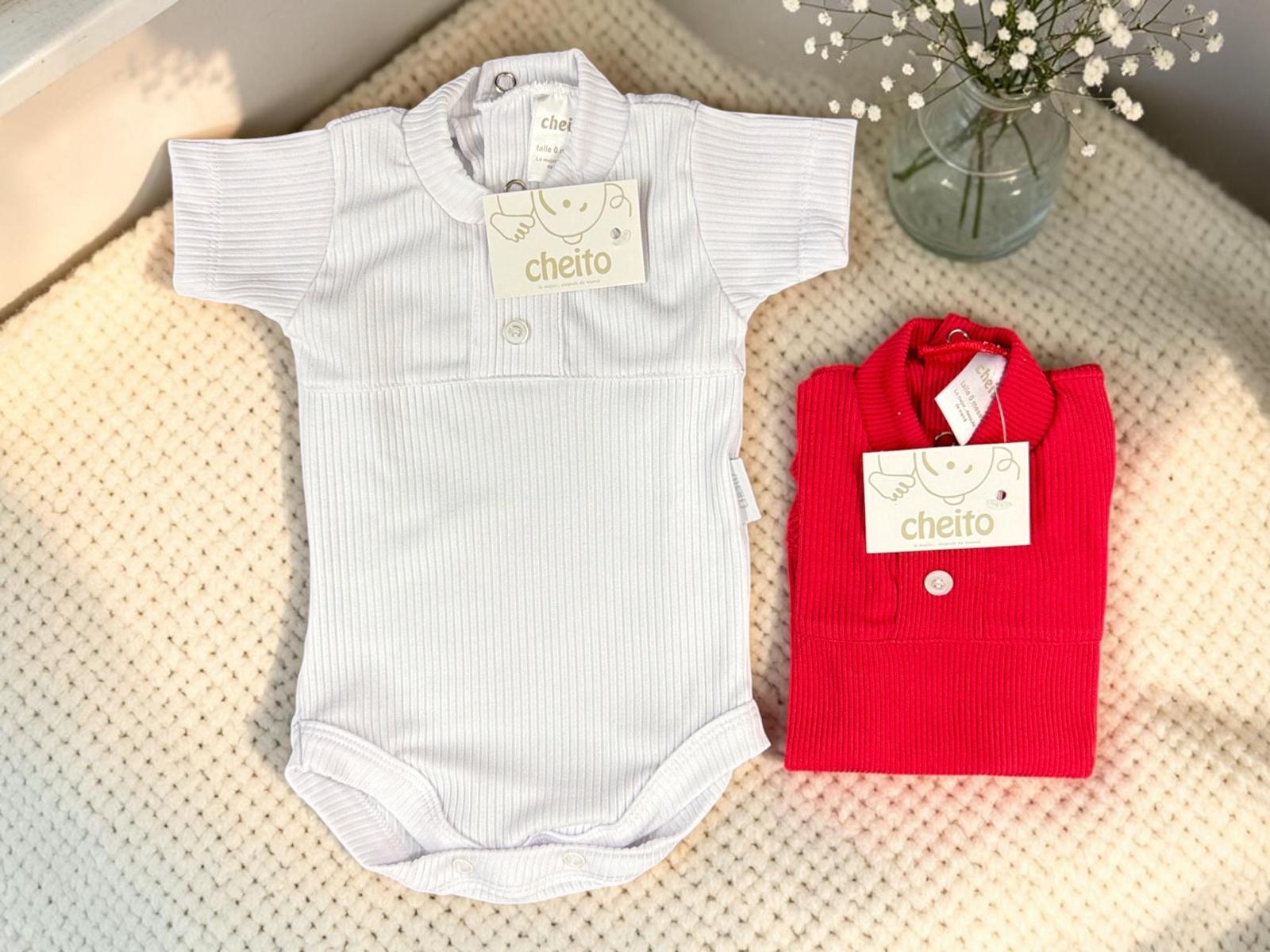 Body morley cuello mao con boton “Cheito” T.(0-1-3-6 meses) Art.7671