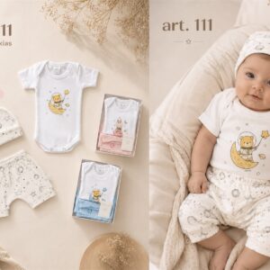 Set En Caja 3 piezas Manga Corta Micky Baby T.(0-1-2) Art.111