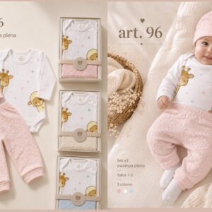 Set en caja 3 piezas con relieve “Micky Baby” T.(1 al 3) Art.96