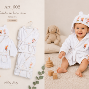 Salida de baño Estampada Circo Micky Baby (602) T.(3 al 5) SURTIDO DE COLORES