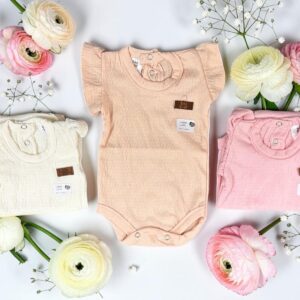 Body Bambula con volados “Big Bay” T.(RN/0-3/3-6/6-9/9-12 Meses) Art.365