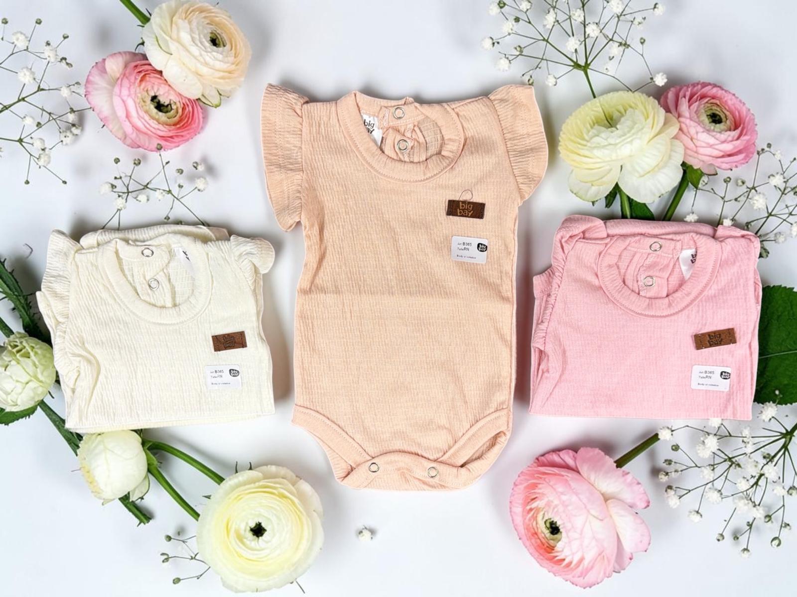 Body Bambula con volados “Big Bay” T.(RN/0-3/3-6/6-9/9-12 Meses) Art.365