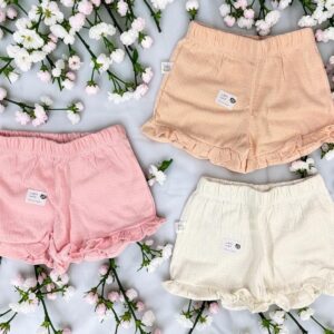 Short Bambula con volados “Big Bay” T.(6-9/9-12/12-18/24/36 meses) Art.371