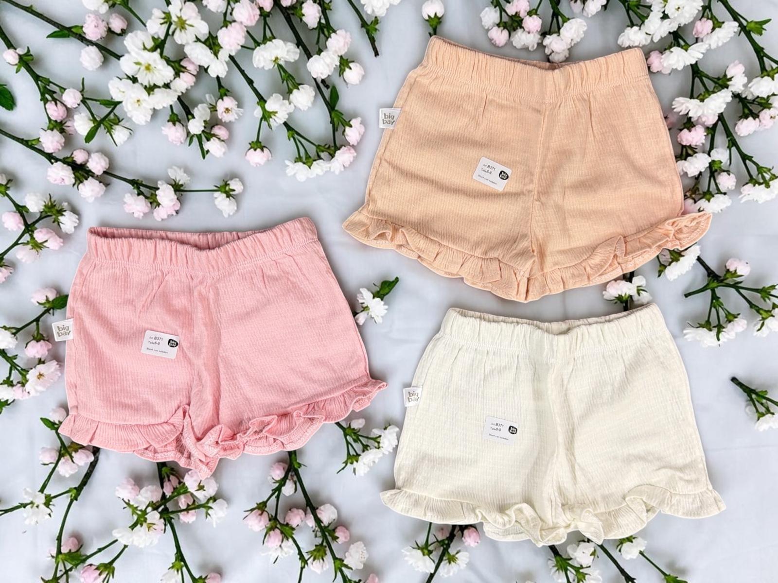 Short Bambula con volados “Big Bay” T.(6-9/9-12/12-18/24/36 meses) Art.371