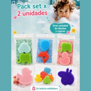 Set x 2 Esponjas de Baño En Blister “Analia Babies”