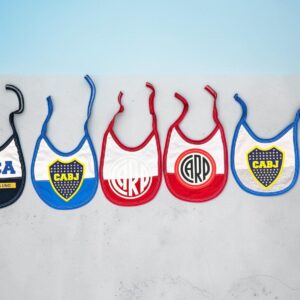 Babero Algodon “Boca-River” Pack x 6