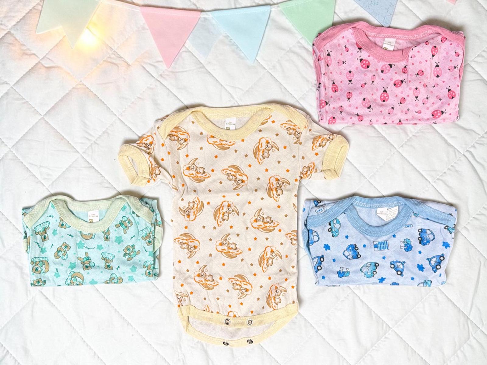 Body Manga Corta estampado cuello americano “Beybe” T.(1-2-3) Art.3509 Pack X 12