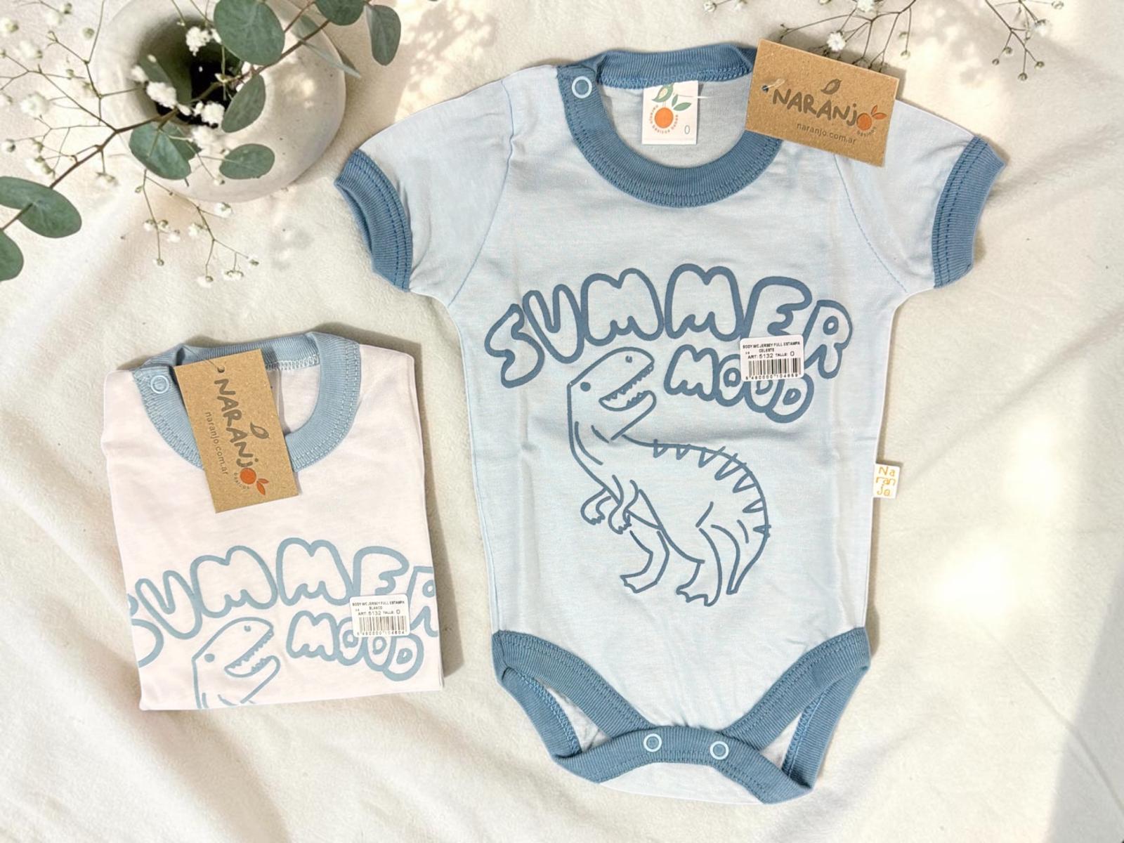 Body Manga Corta con estampa Nene “Naranjo” T.(0 Al 4) Art.5132