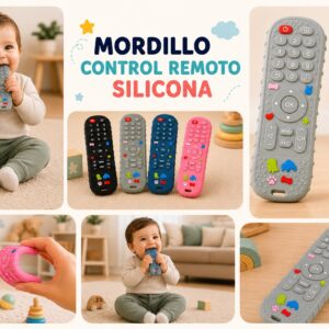 Mordillo Silicona Control Remoto Grande Libre BPA “Analia Babies” Surtido de colores