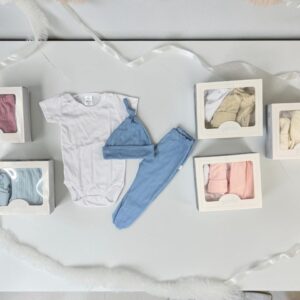Set en Caja (Body, Medio Oso y Gorro) T. (0 al 2) Gamise Art. 27051