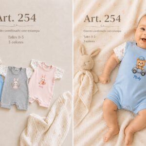 Enterito Combinado con Estampa Micky Baby T. (0 al 3) Art 254