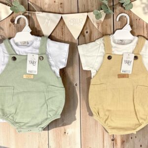 Jardinero Waffle con Remera de Algodon Yaby T. (3-6, 6-9, 9-12 y 12-18 meses) Art. 27001