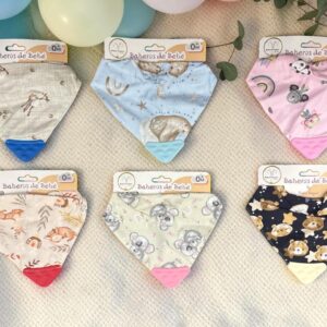 Bandana con Plastico y Mordillo "Pipi Babies" pack x 6