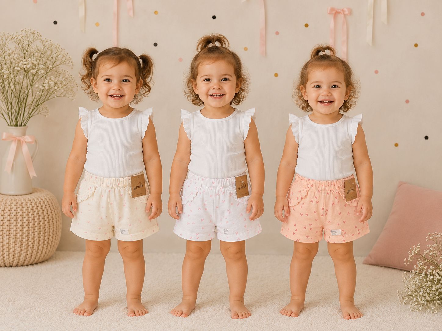 Short Con Volados "Plumeti" Gamise T.(1 al 5) Art. 25002