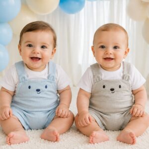Jardinero Cuadrille "Osito" Yaby T. (0-3, 3-6 y 6-9 meses) Art. 27002