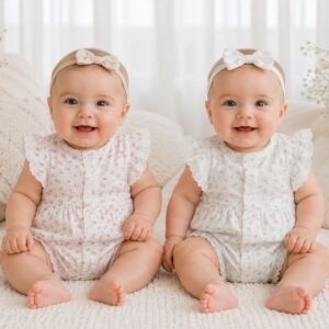 Entero de Plumeti y Broderie Floreado "Yaby" T. (0-3/3-6/6-9 meses) Art.27018