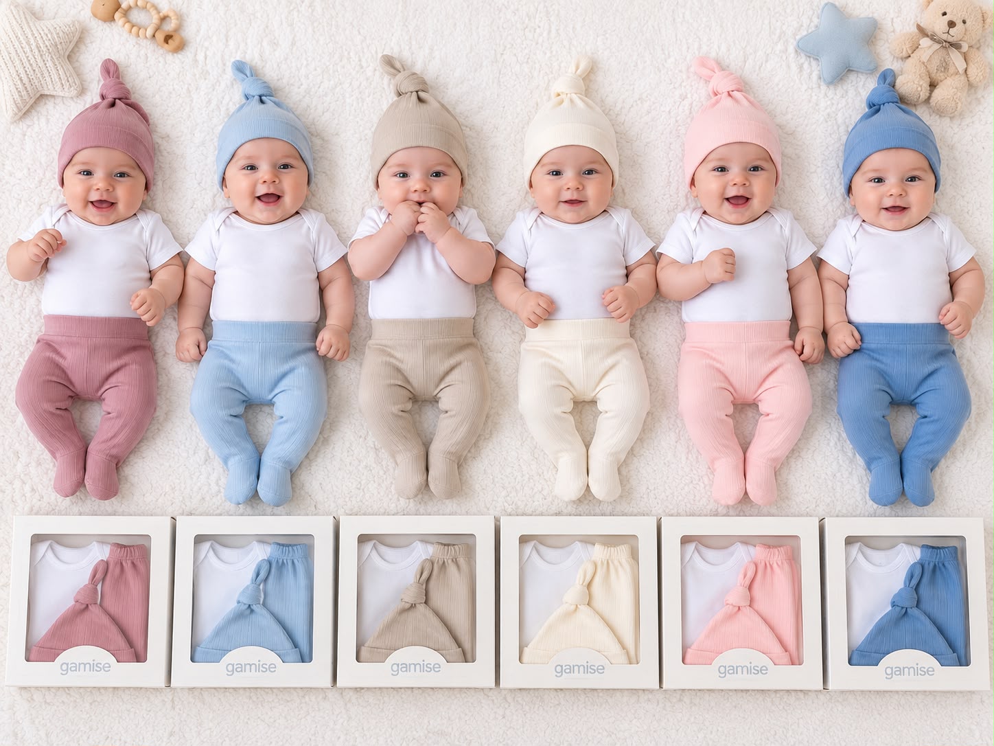 Set en Caja 3 piezas "Gamise" (Body m/c, medio oso y gorro) T.(0-1-2) Art.27051